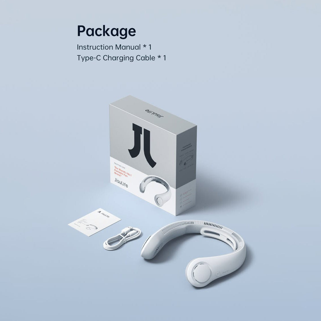 Package Contents Of JisuLife Neck Fan Life4.