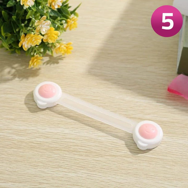 Child Safety Lock Latch Clip placed next to flower