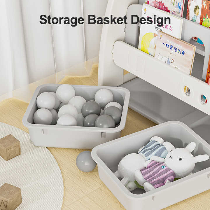 Kids Bookshelf Display Stand, Multi -Layer Bookcase with Storage Bins for Children Room Kids Bookshelf Display Stand, Multi -Layer Bookcase with Storage Bins for Children Room