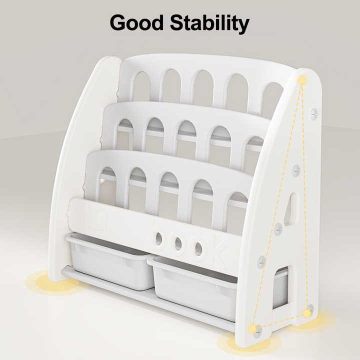 Kids Bookshelf Display Stand, Multi -Layer Bookcase with Storage Bins for Children Room Kids Bookshelf Display Stand, Multi -Layer Bookcase with Storage Bins for Children Room