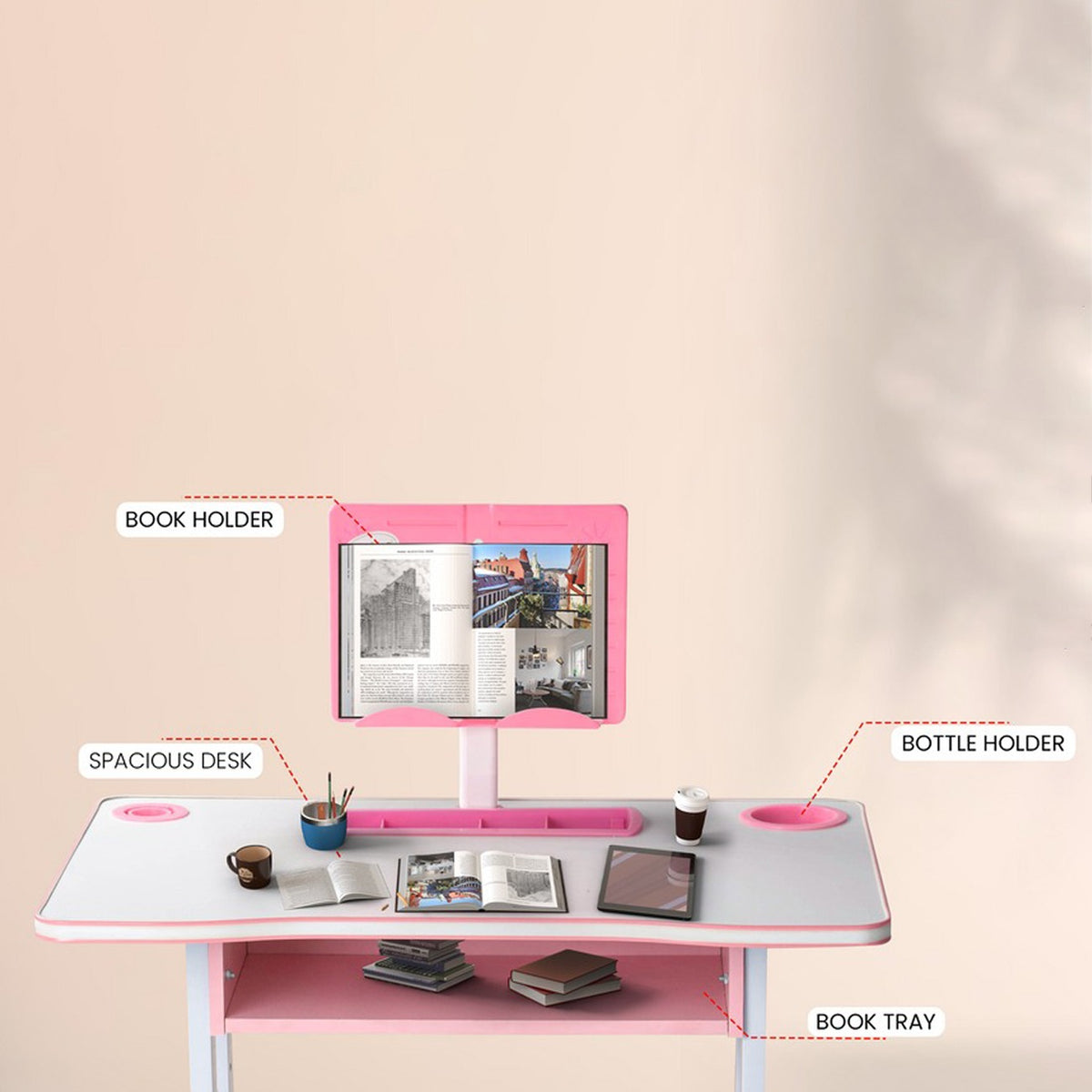 Parts Details Of Adjustable Kids Study Table and Chair Set.