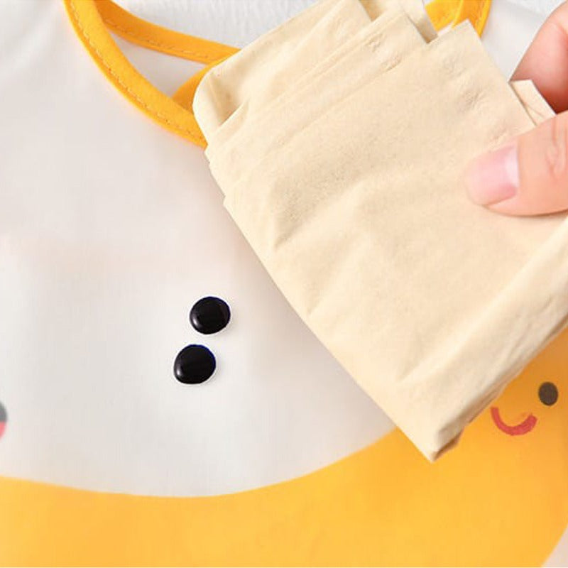 A Person is Wiping Kids Waterproof Apron.