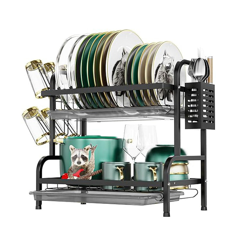 Kitchen Dish Drying Rack with items in it