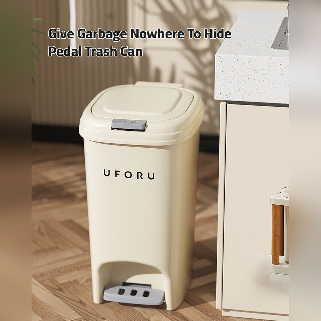 Kitchen Garbage Basket With Lid, Large Capacity Trash Can, Household Dustbin With Pedal Kitchen Garbage Basket With Lid, Large Capacity Trash Can, Household Dustbin With Pedal