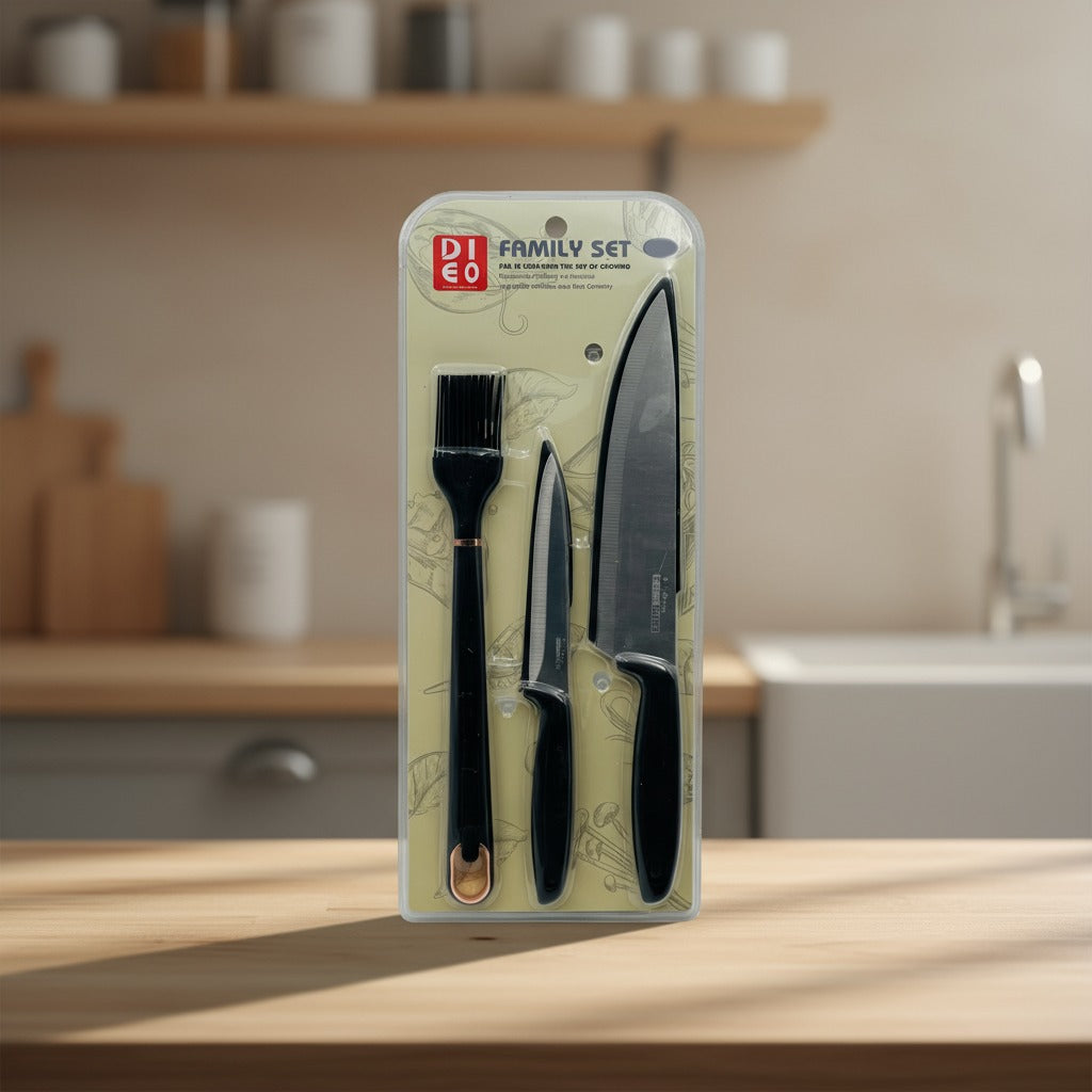 Stainless Steel Kitchen Knife Set with Silicone Brush, Kitchen Cooking Tools Set Stainless Steel Kitchen Knife Set with Silicone Brush, Kitchen Cooking Tools Set
