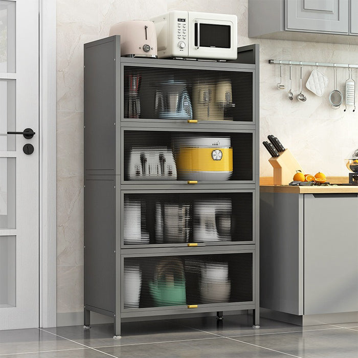 Kitchen Pantry Storage Cabinet Cupboard, Multi-Layer Organizer Shelf R