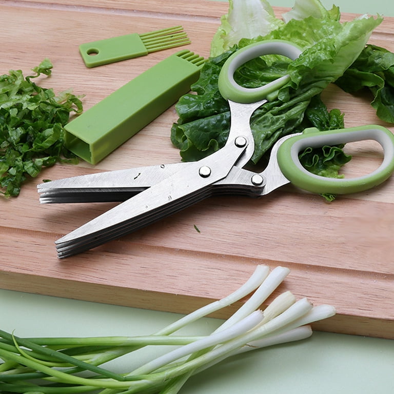 Kitchen Scissor, Stainless Steel 5 Blade Kitchen Gadget, Multi-layer Herb Scissors Kitchen Scissor, Stainless Steel 5 Blade Kitchen Gadget, Multi-layer Herb Scissors