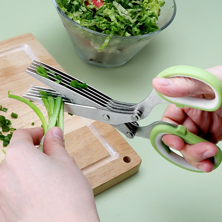 Kitchen Scissor, Stainless Steel 5 Blade Kitchen Gadget, Multi-layer Herb Scissors Kitchen Scissor, Stainless Steel 5 Blade Kitchen Gadget, Multi-layer Herb Scissors