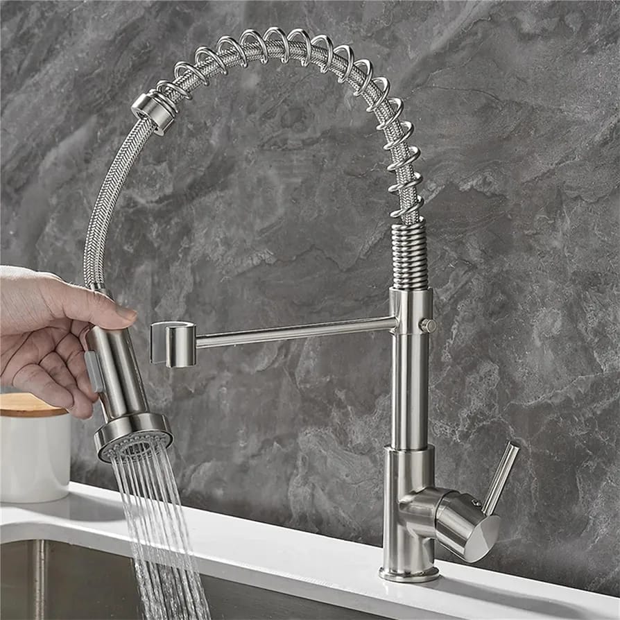 Kitchen Faucet with Pull Down Sprayer, 360° Rotation Hot and Cold Kitchen Sink Mixer Tap Kitchen Faucet with Pull Down Sprayer, 360° Rotation Hot and Cold Kitchen Sink Mixer Tap