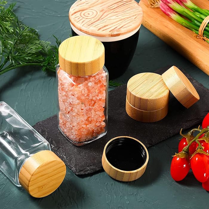 Kitchen Storage Containers, Glass Spice Jars, 12 Pcs Seasoning Bottles Canisters Kitchen Storage Containers, Glass Spice Jars, 12 Pcs Seasoning Bottles Canisters