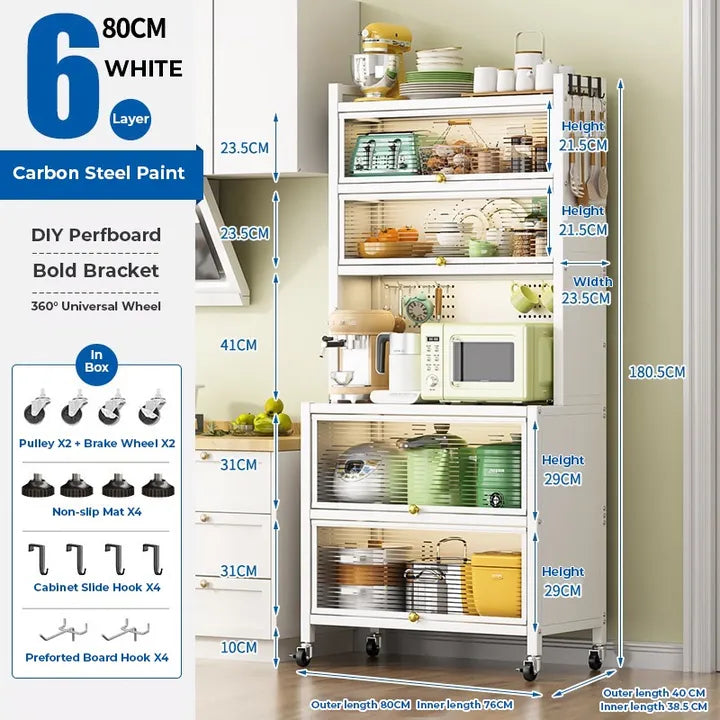 Size Of Kitchen Storage Pantry Cabinet  With Kitchen Items.