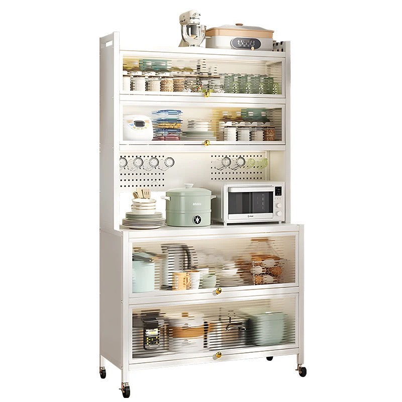 Kitchen Storage Pantry Cabinet  With Kitchen Items.