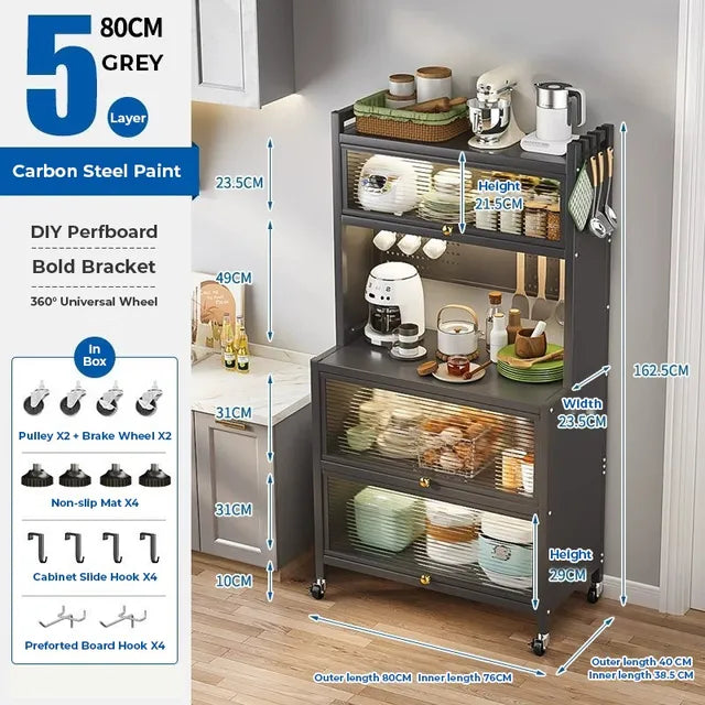 Size Of Kitchen Storage Pantry Cabinet  With Kitchen Items.