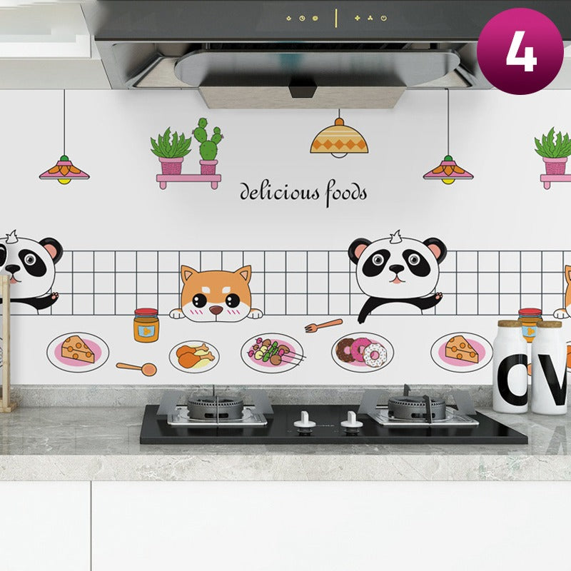 Kitchen Wallpaper with animal print.