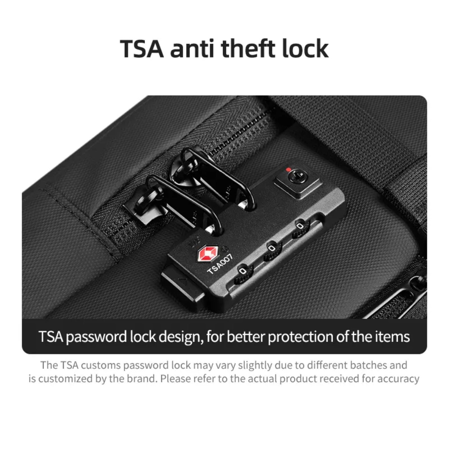 Lock Of Large Capacity Expandable Travel Backpack.