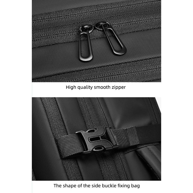 Parts Details Of Large Capacity Expandable Travel Backpack.