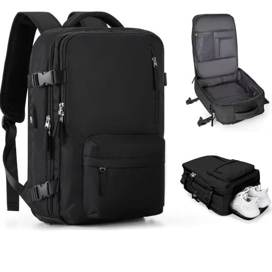 A Black Large Capacity Travel Backpack