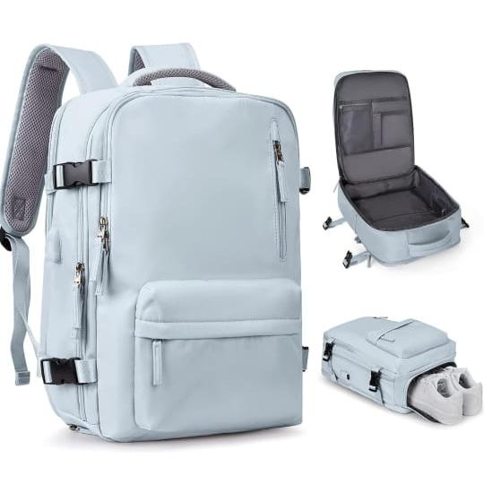 A Blue Large Capacity Travel Backpack.