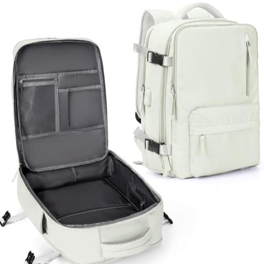 A Light Green Large Capacity Travel Backpack.