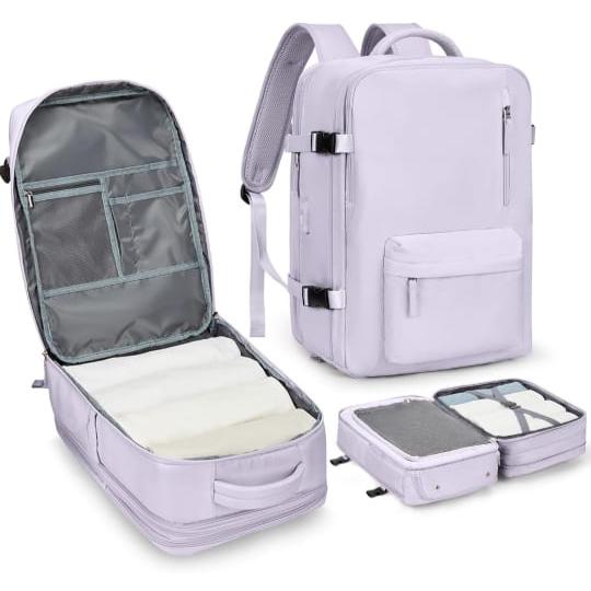 A Purple Large Capacity Travel Backpack.