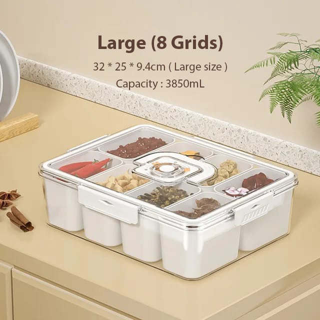 Large Food Storing Container With Food Items.