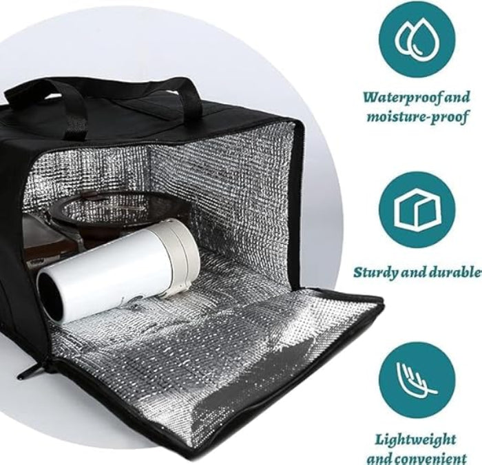 A Large Insulated Cooler Bag is Filled with Lunch Essentials.