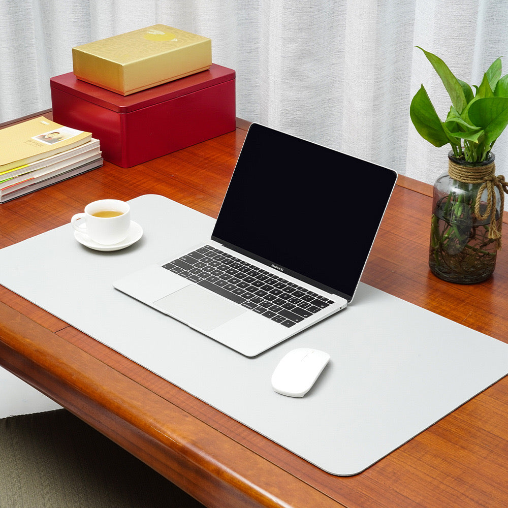 Laptop Is Placed On Large Laptop Desk Mouse Mat 