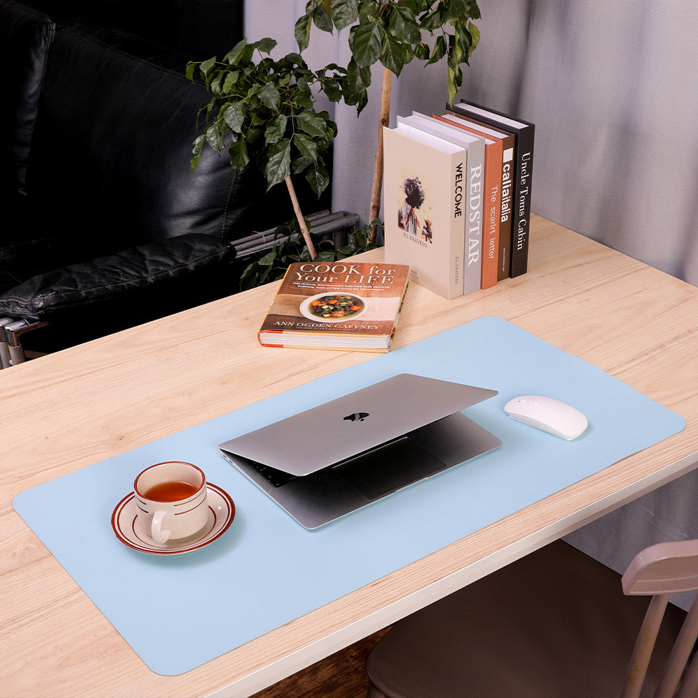 Laptop Is Placed On Large Laptop Desk Mouse Mat .