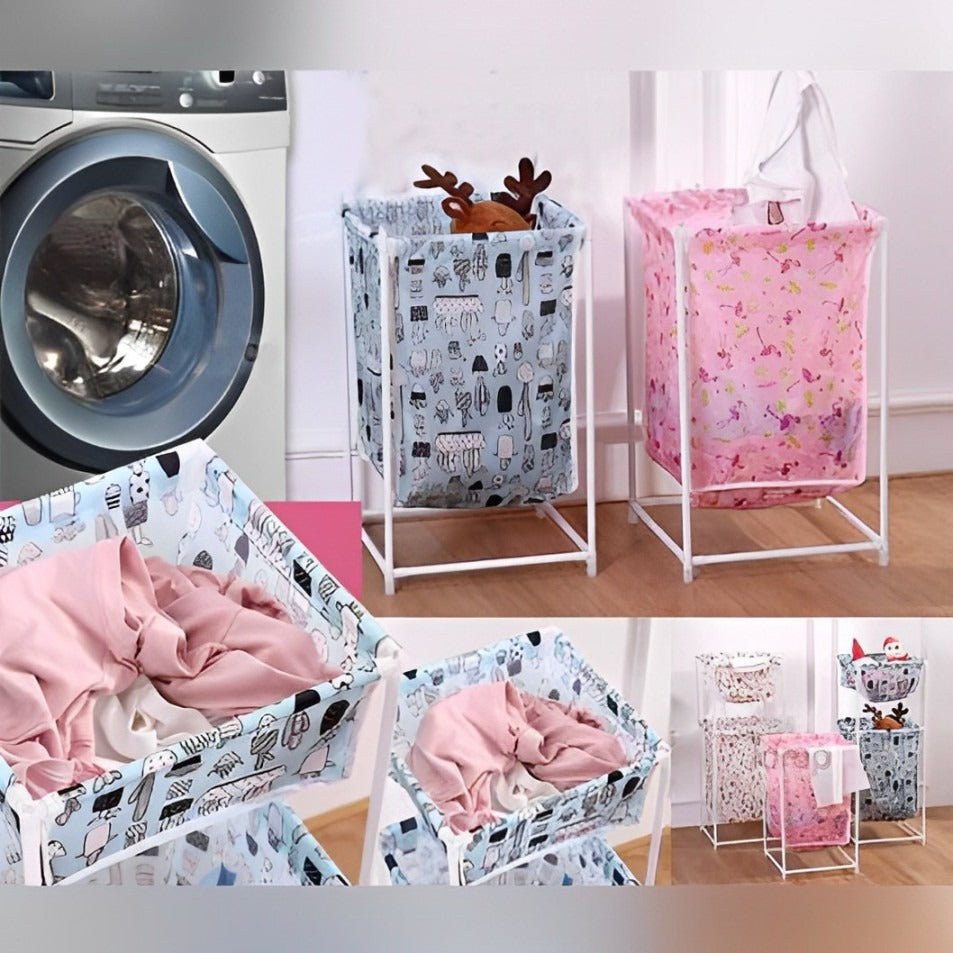Large Capacity Double Layer Dirty Cloth Laundry Basket Storage Rack Large Capacity Double Layer Dirty Cloth Laundry Basket Storage Rack