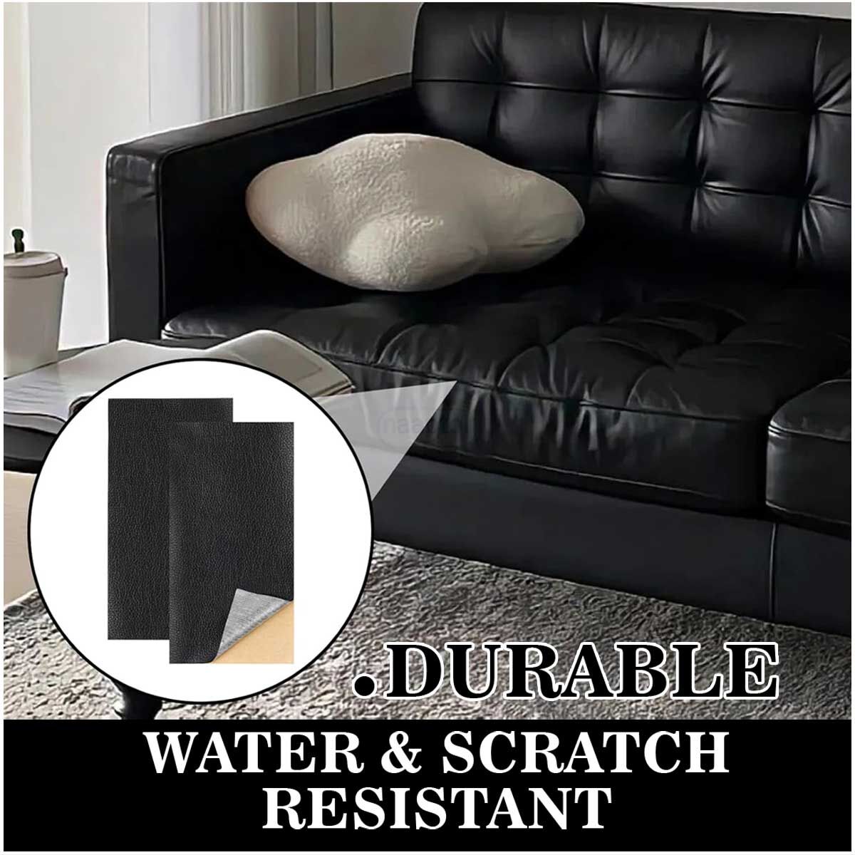 A Leather Repair Patch is Used to Repair Sofa.