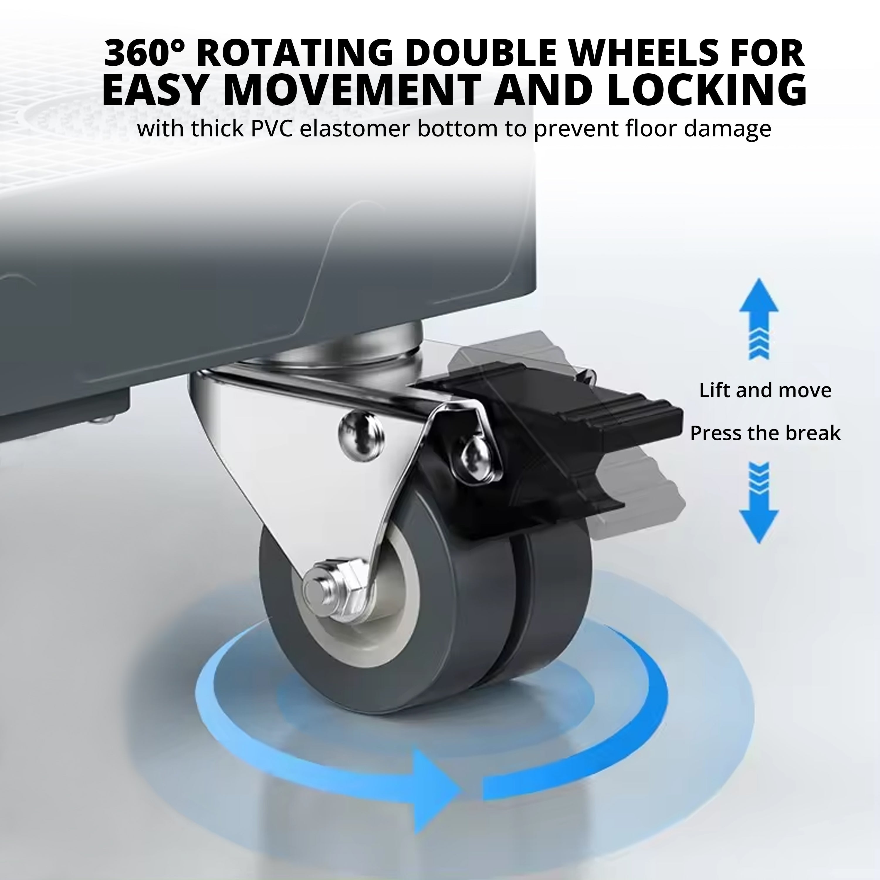 Wheel of LeoStar Adjustable Washing Machine & Refrigerator Stand Base.