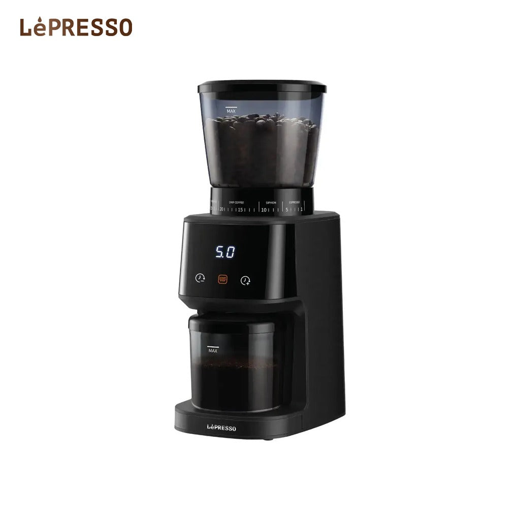 Black Lepresso AeroGrind Conical Burr Coffee Grinder