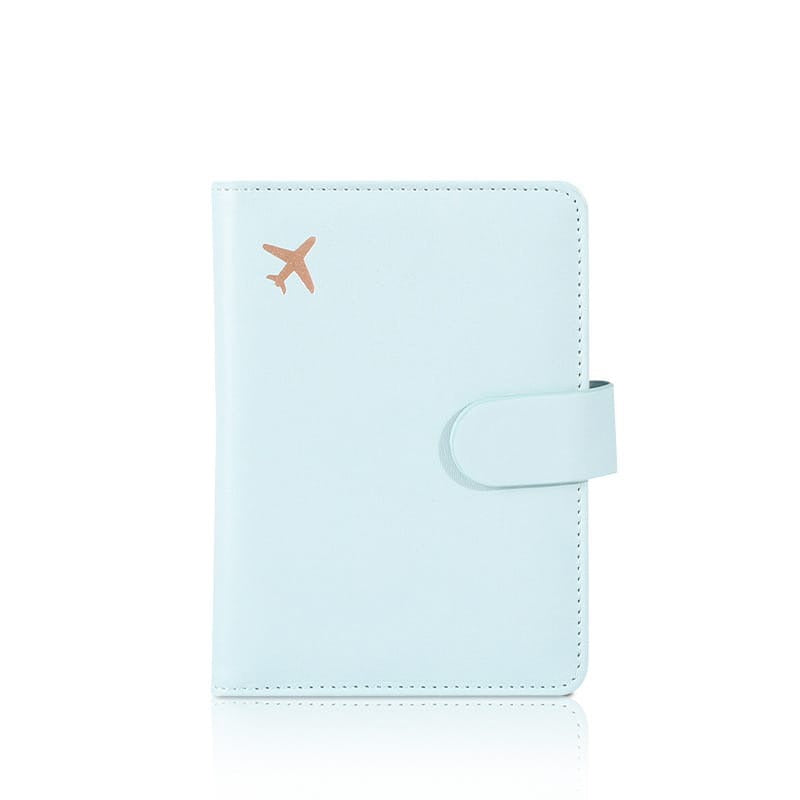 Light Blue Passport Holder Travel Organizer Wallet.