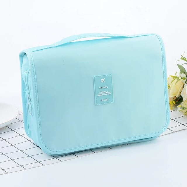 Light Blue Travel Toiletry Storage Bag.