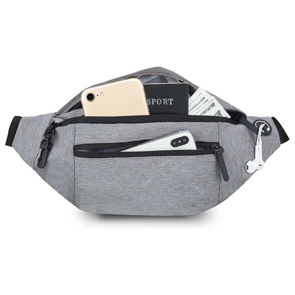 Light Grey Crossbody Fanny Pack Bag.