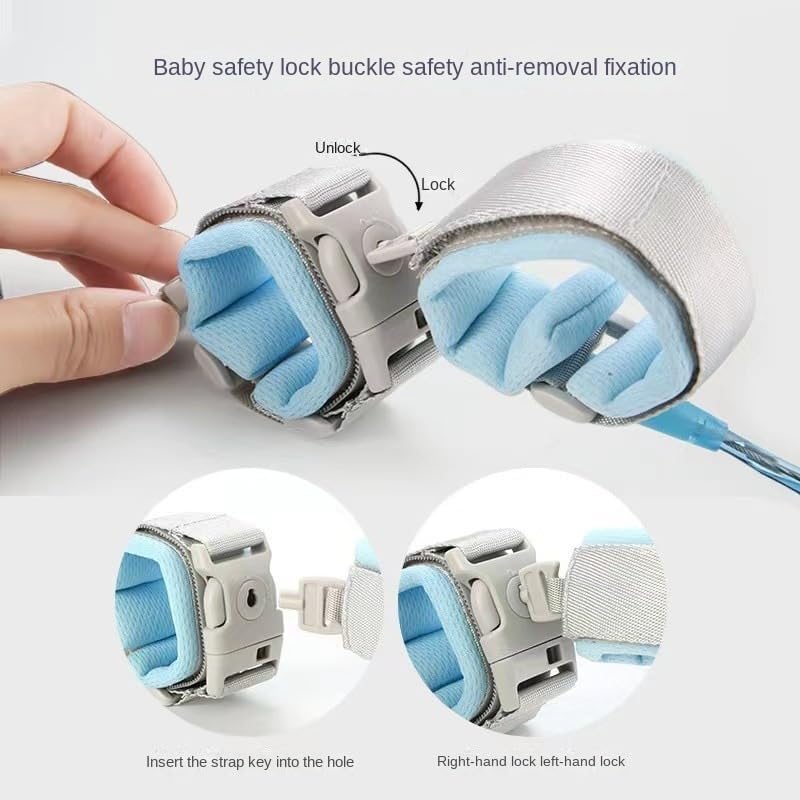 Locking Of Child Safety Harness Leash.