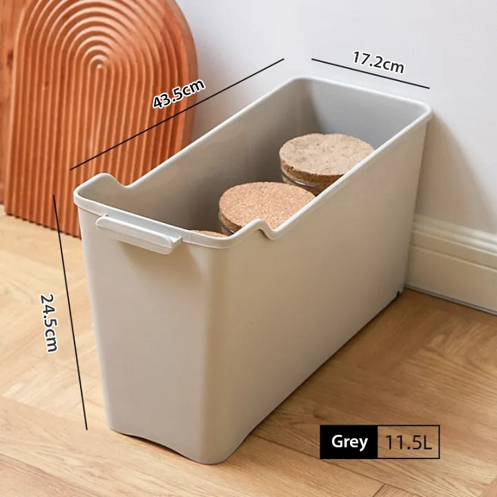 Space Saving Narrow Gap Long Storage Box with Wheels with its size