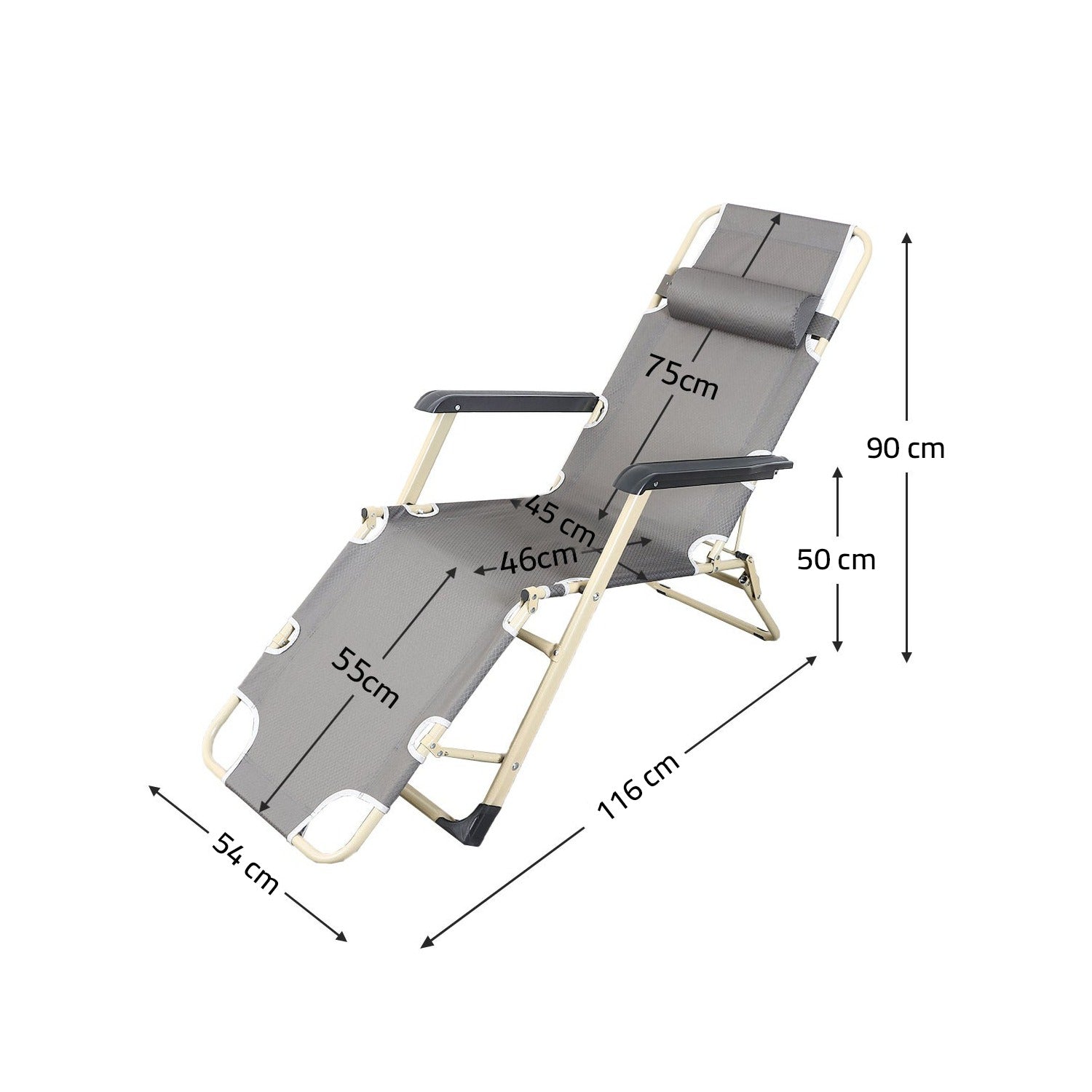 Size Details of Lounge Chair.