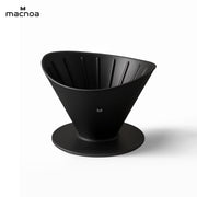 Macnoa MacDrip Aeris Ceramic Pour Over Coffee Dripper on a white background with 'macnoa' branding.