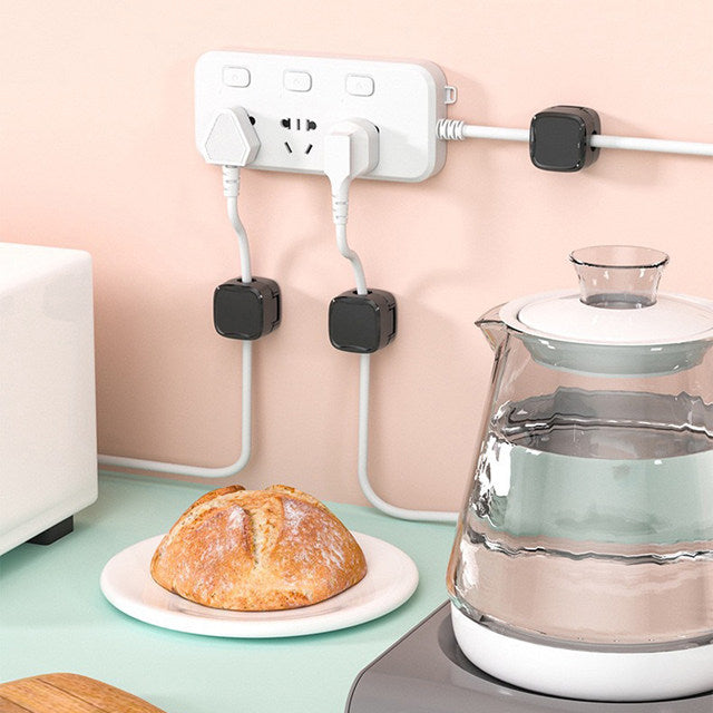 Magnetic Plug Clips Magnetic Cable Clips, 6 Pcs Self-Adhesive Cable Holder Organizer Clips