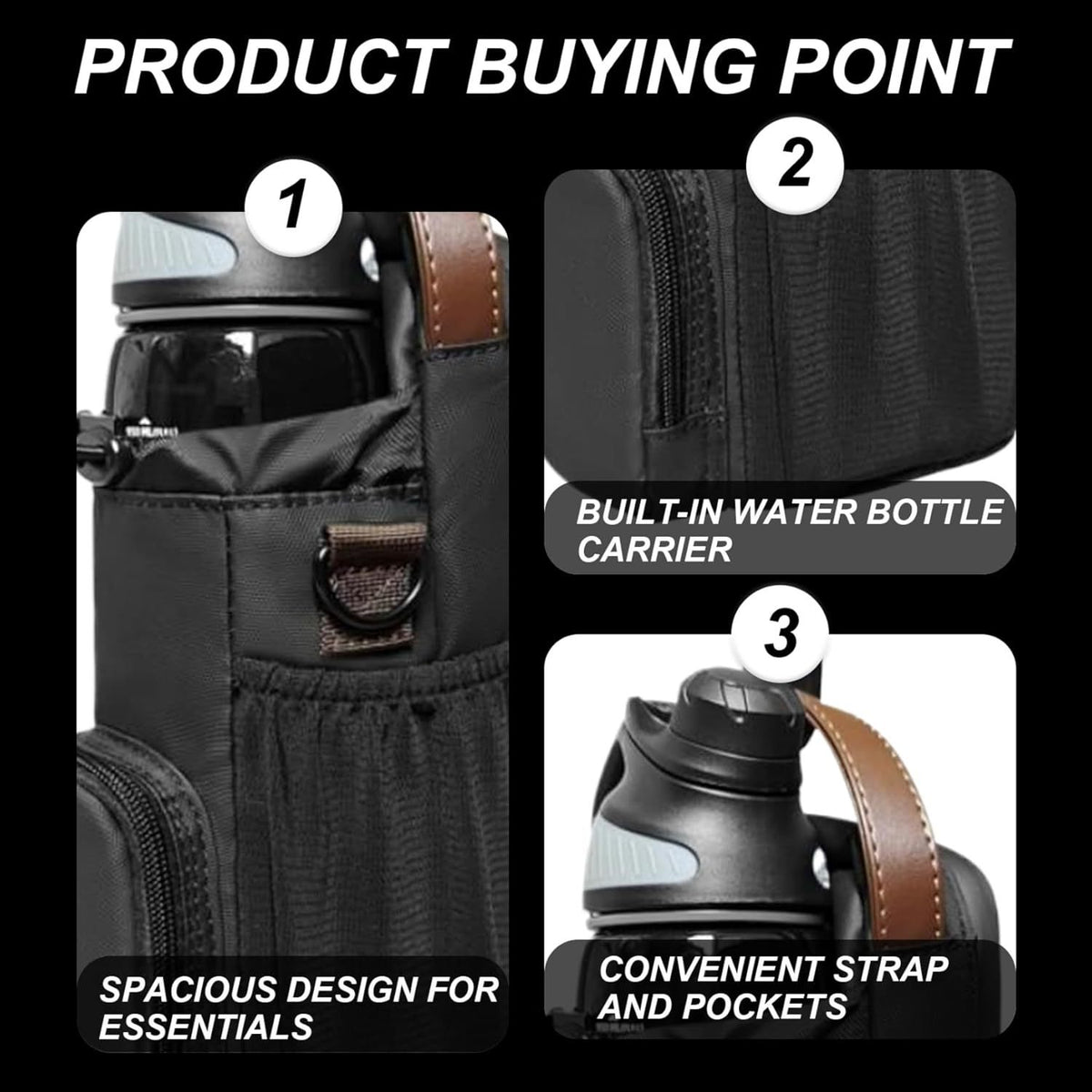 Parts Details Of Magnetic Gym Bag Bottle Holder.