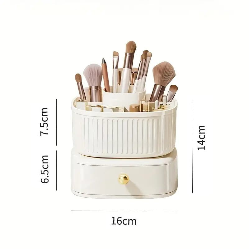 Size Of Rotating Makeup Organizer With Drawer.