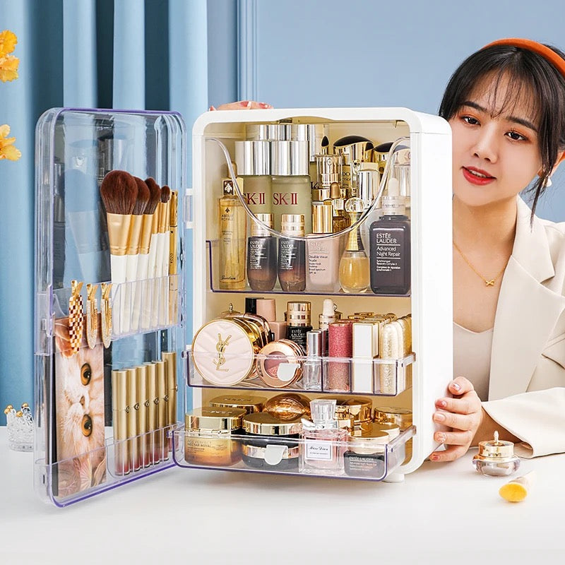 Multifunctional Makeup Storage Box, Cosmetic Cabinet Organizer Rack With Drawers For Desktop Multifunctional Makeup Storage Box, Cosmetic Cabinet Organizer Rack With Drawers For Desktop