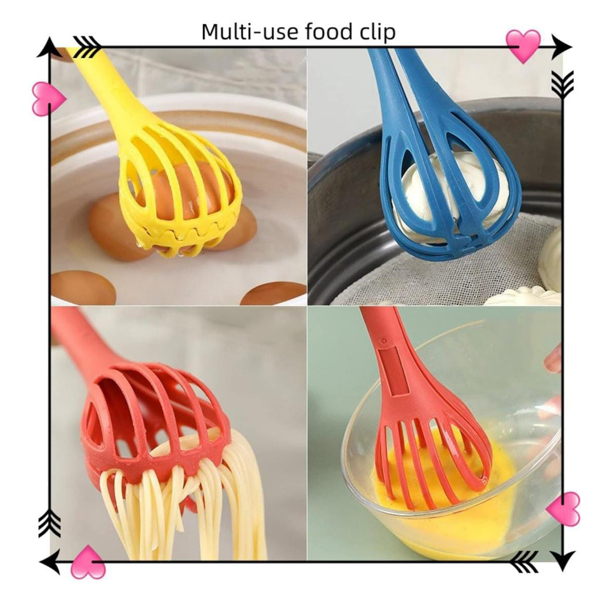 Multi-use  of A Person Beats Egg Using Multi-purpose Manual Kitchen Whisk.