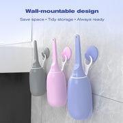 Manual Portable Bidet Shattaf Bottles are Hanged on the Wall. 