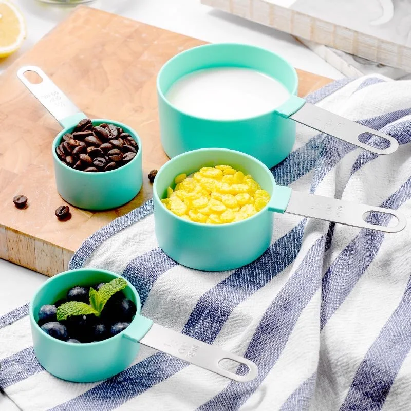 Food Items Are Filled in a Measuring Cups and Spoons Set.