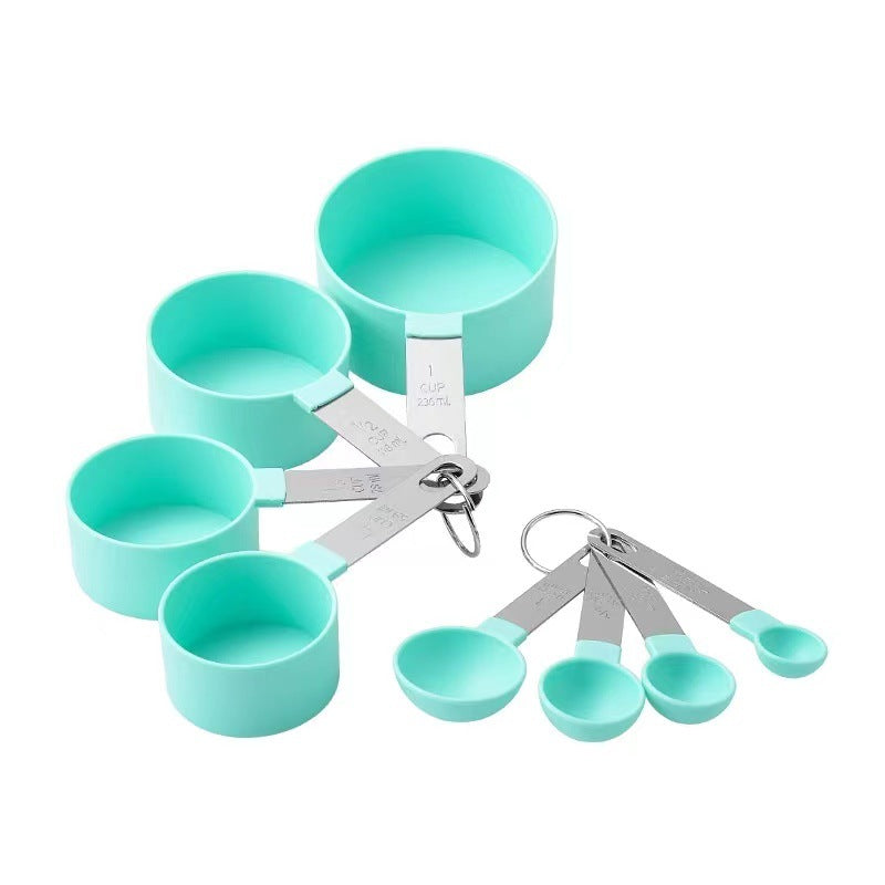 Measuring Cups and Spoons Set in Green Color.