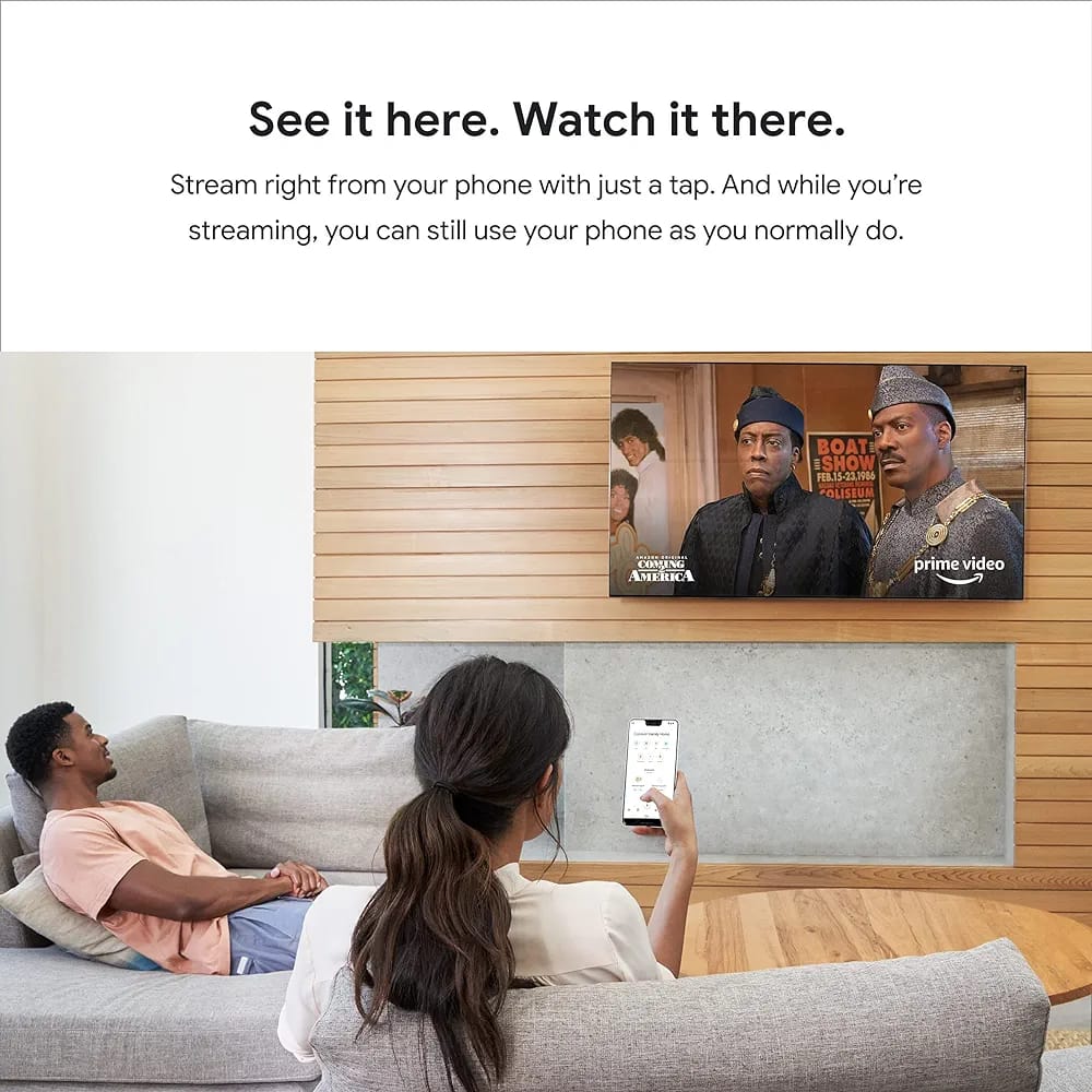 Google Chromecast 3rd Generation Media Streamer GA00439 Stream content effortlessly from your phone to your TV