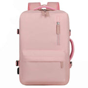 A Pink Men Woman Travel Backpack