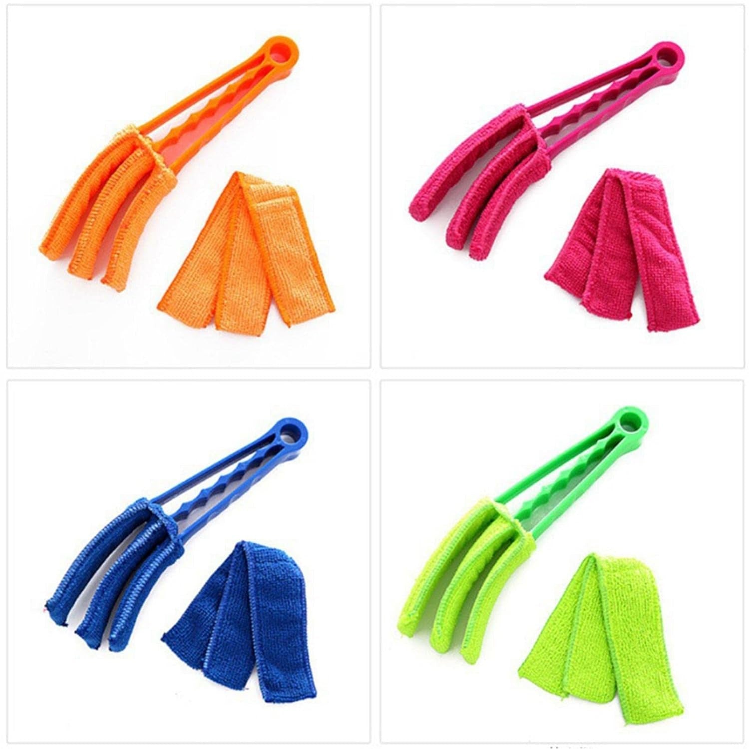4 different colors of Microfiber Window Blinds Brush